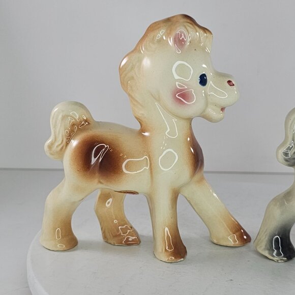 Ceramic Horse Rempel Enterprises Diamond Pottery Frisky Vintage Pony Pair - Picture 3 of 10